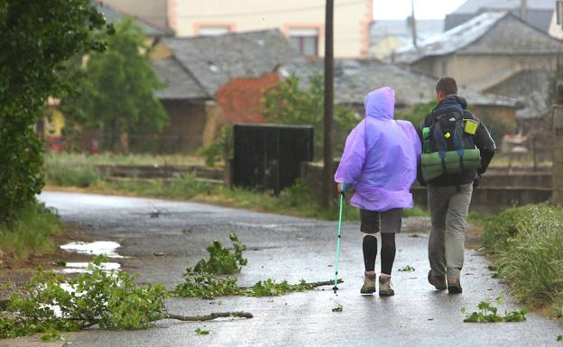 Lluvia en Ponferrada.