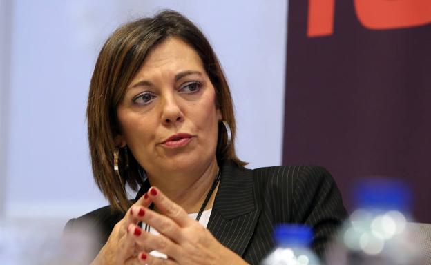 La consejera de Agricultura y portavoz de la Junta, Milagros Marcos, participa en un desayuno informativo de la Agencia Ical. /Rubén Cacho