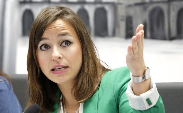 Gemma Villarroel, durante una rueda de prensa./
