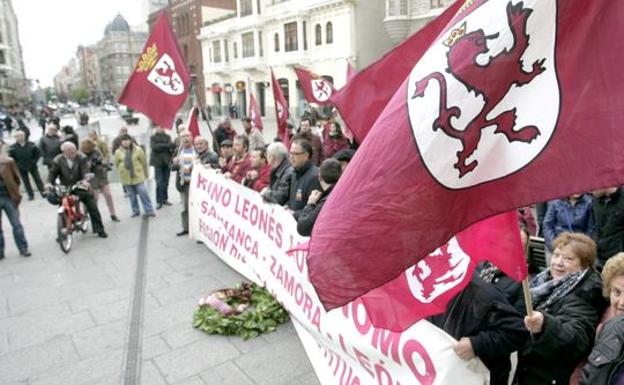 Protesta a favor de la independencia del Reino de León.