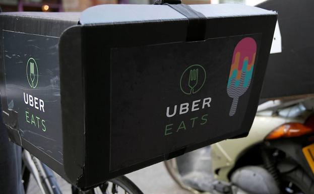 Bicicleta de UberEats./Reuters