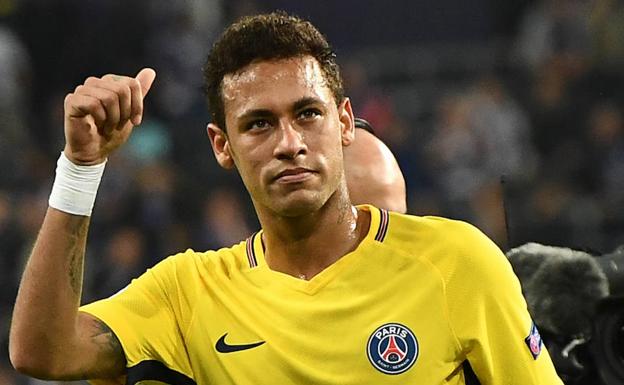 Neymar, en el encuentro de Champions entre el PSG y el Anderlecht./AFP
