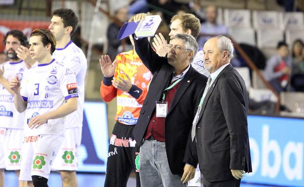 Tano Franco, durante la Copa Asobal./Peio García