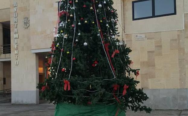 Imagen parcial del arbol navideño de San Andrés./