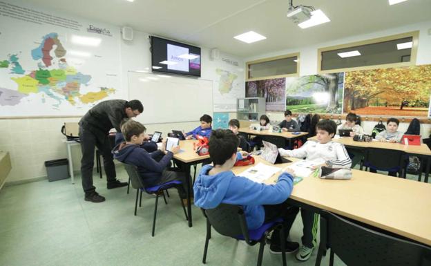 Imagen del aula de un centro educativo./