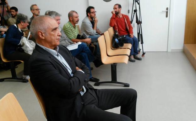 Victorino Alonso, durante la celebración del juicio. /Heraldo de Aragón