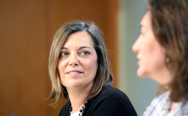 Milagros Marcos, en la rueda de prensa posterior al Consejo de Gobierno. /Rubén Cacho