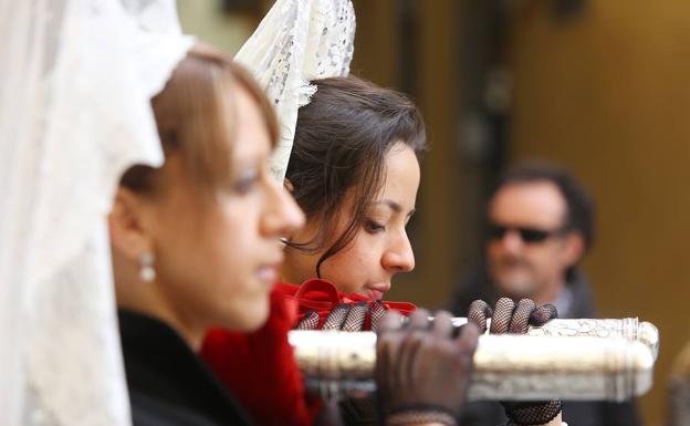 Procesión de El Encuentro en Ponferrada. /César Sánchez