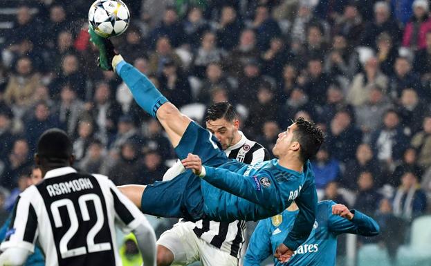 Cristiano Ronaldo marcó un golazo de chilena ante la Juventus. /Afp
