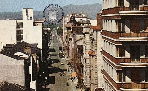 La calle Capitán Losada (hoy Avenida de España) en los años 60.