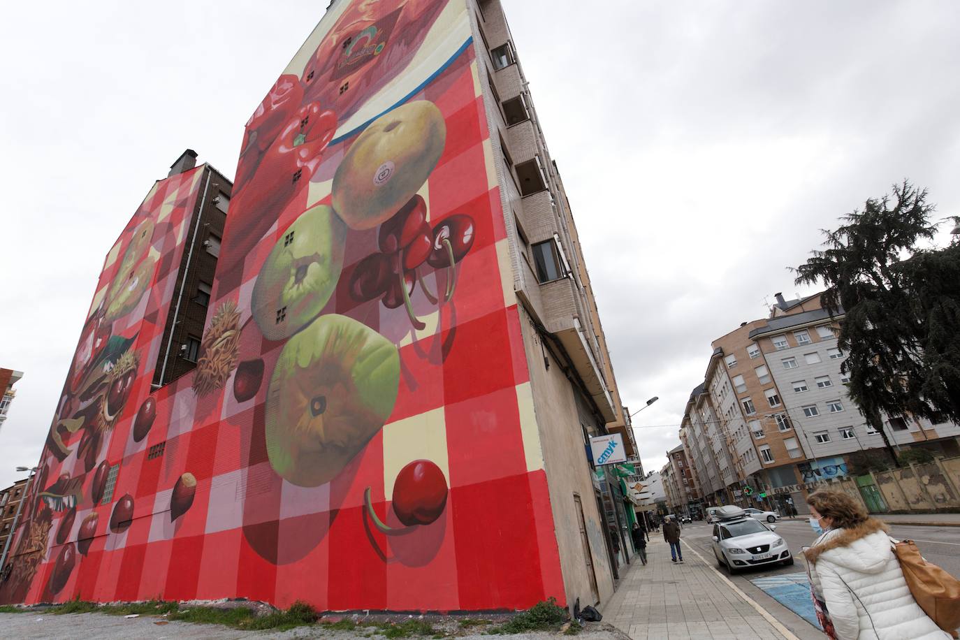 Presentación del grafiti promocional de la Agrupación de Alimentos de Calidad del Bierzo. 