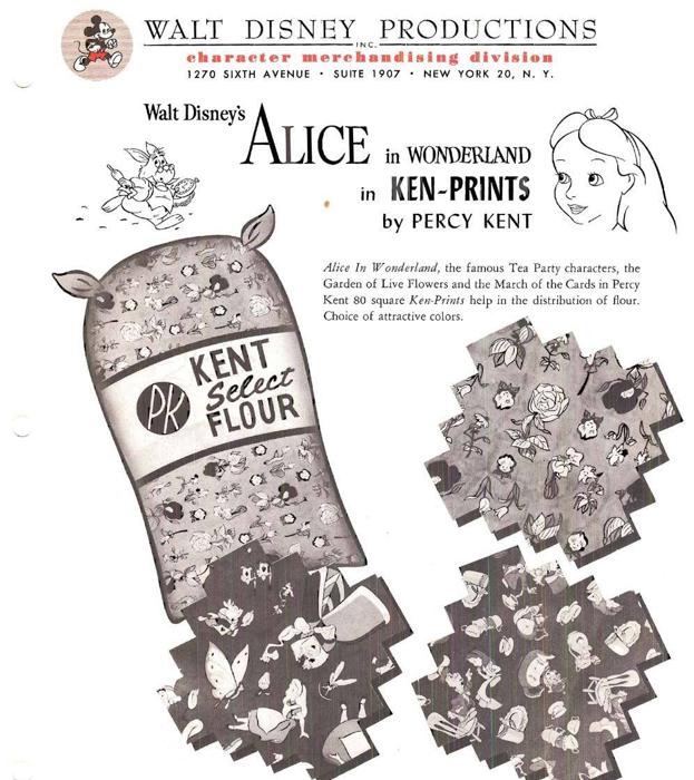 Vestido con sacos de harina, una solución tras la Gran Depresión 2 Los motivos de 'Alice' aportados por Disney.