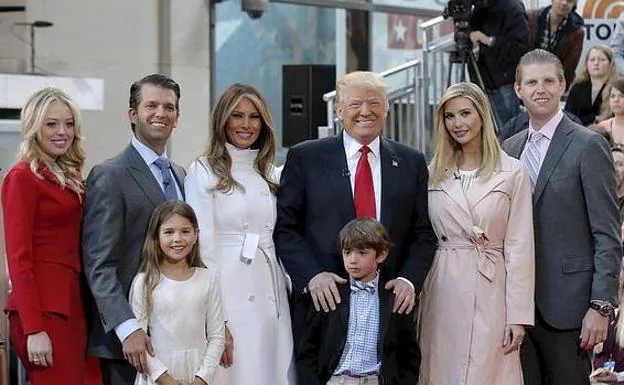 Donald Trump y su familia./Reuters