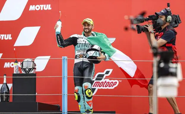 Foggia celebrando el triunfo en Assen/afp