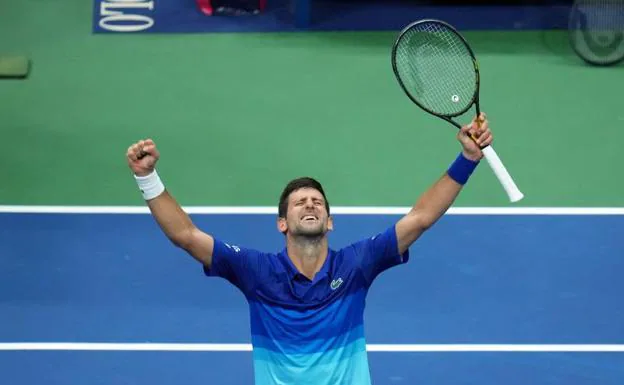 Novak Djokovic celebra el triunfo. /Reuters