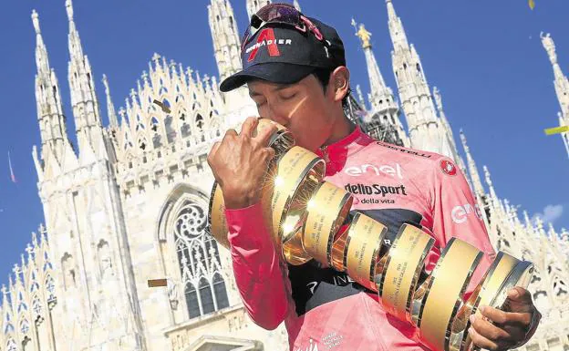 Egan Bernal, ganador de la última edición del Giro de Italia. /Luca Bettini (Afp)