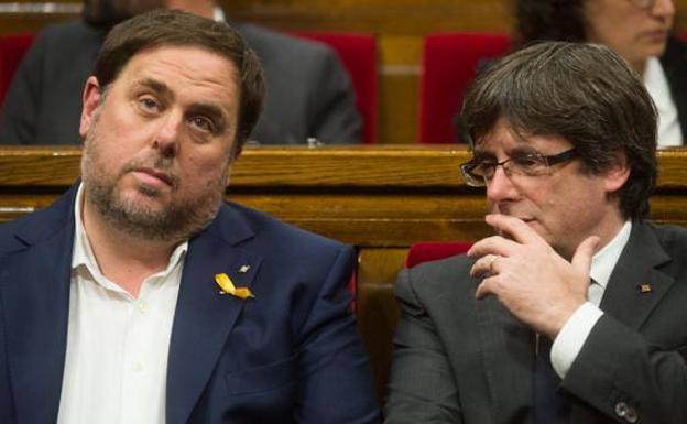 Oriol Junqueras y Carles Puigdemont, en una imagen de archivo. /abc